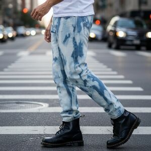 Diesel Men's D Jifer Acid Wash Slim Jeans Cropped Leg